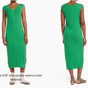 NWT- Philosophy - Pink V neck Midi Knit dress